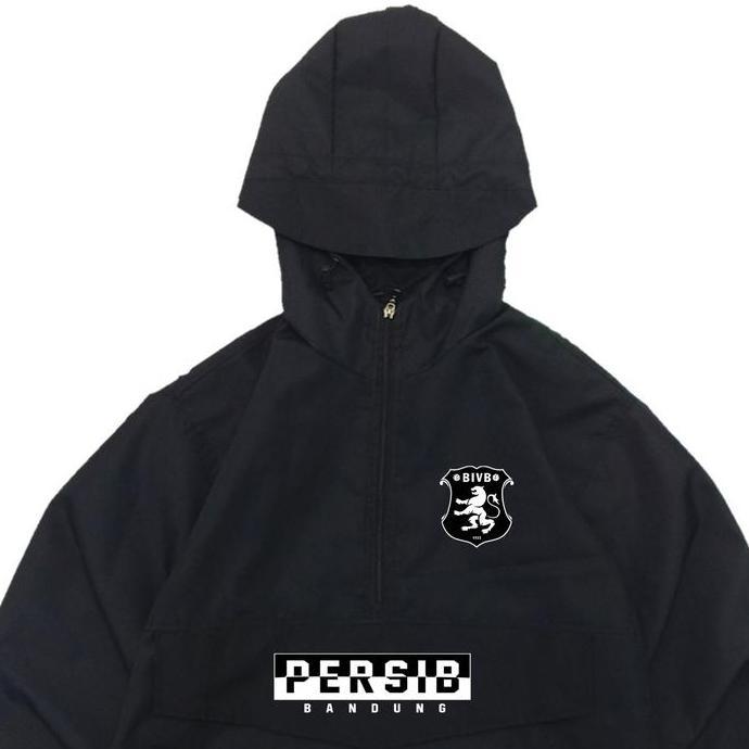 Uomo- Jaket Cagoule Gropcore Sablon Persib Bandung Home Away Waterproof Pria Wanita Outer