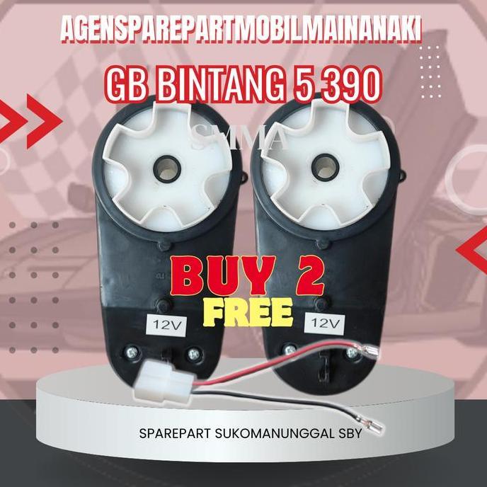Gearbox 390 Bintang 5 Dinamo/6v/6Volt/Mobil/motor Mainan aki