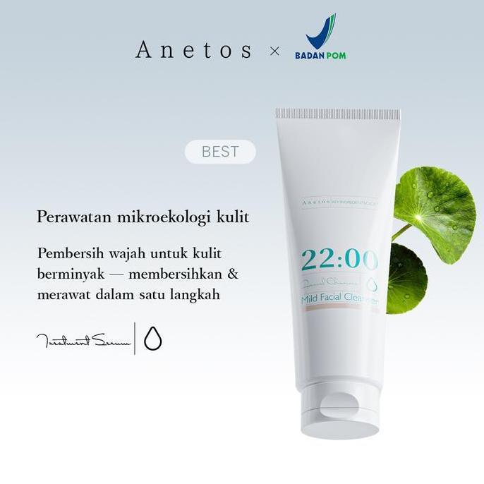 DIBAS_TAVE - ANETOS MILD FACIAL CLEANSER 300G CICA, HA & GLYCERIN UNTUK KULIT SENSITIF & BERJERAWAT 