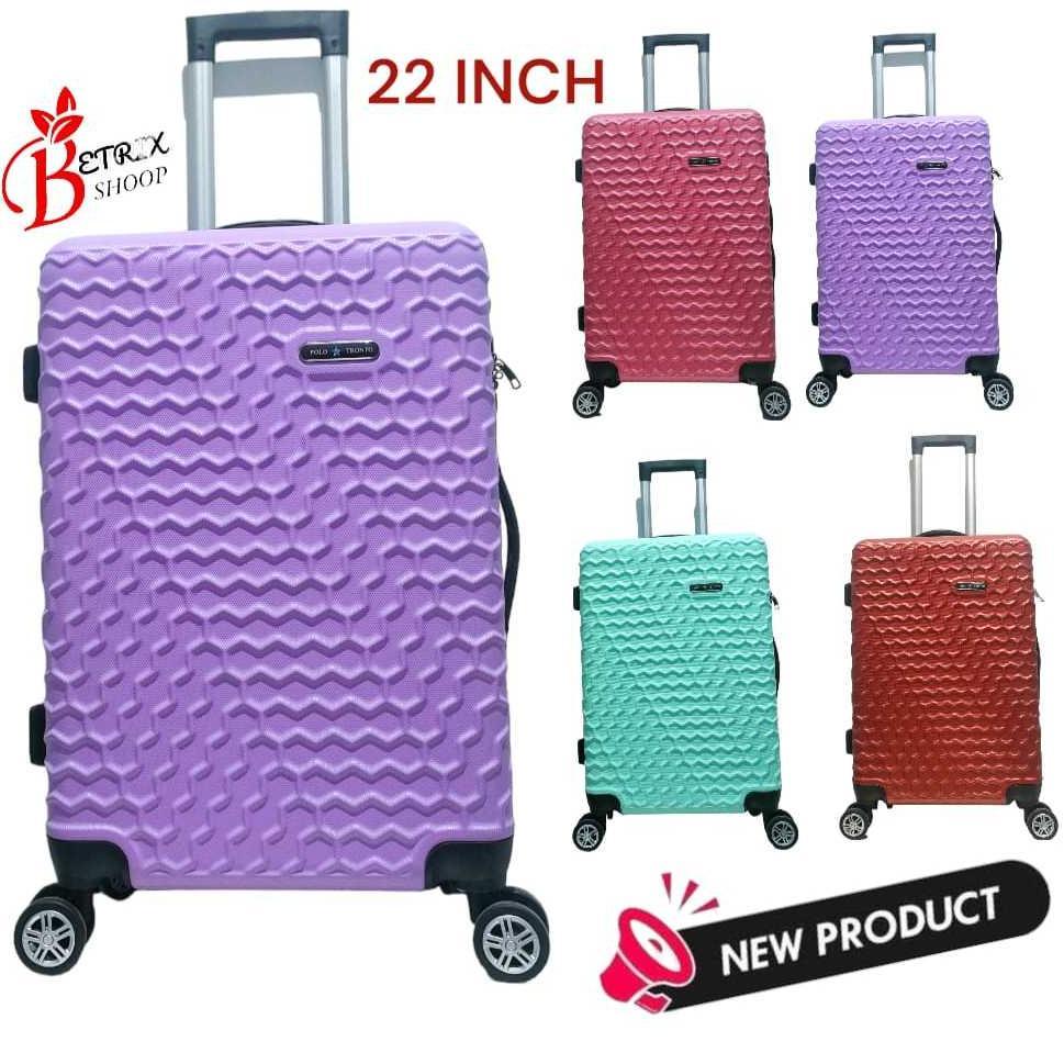 Koper 22 Inch Koper Polo Koper sedang Koper Premium 605 4 Roda 360 Rotasi Anti Pecah Ringan Tahan ai