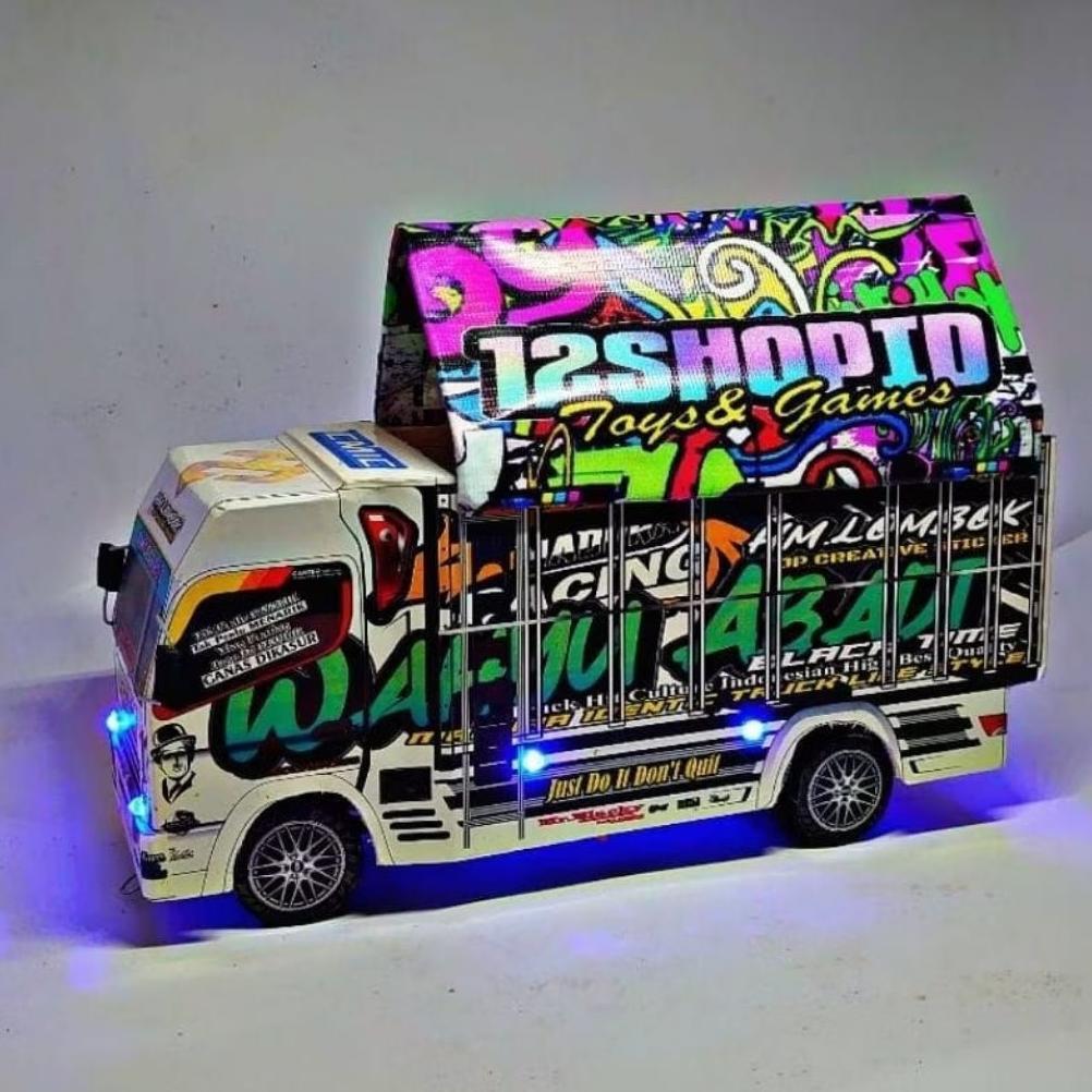 Promo Miniatur Truk Oleng Kayu Full Lampu Kelip Harga Murah Dijamin Bagus