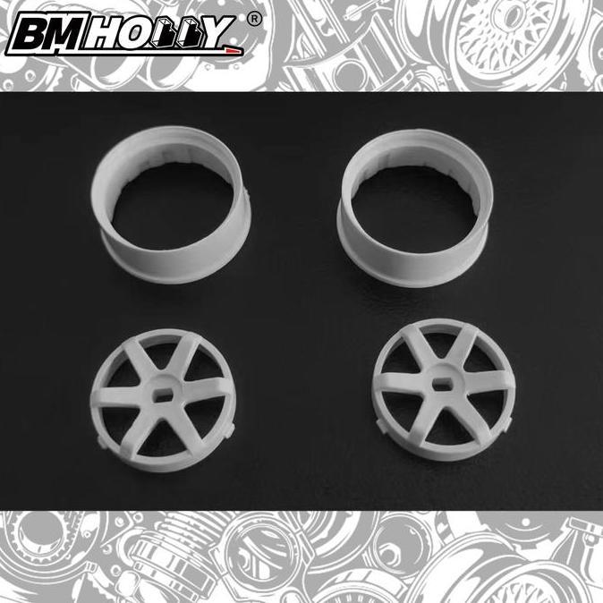 BM RACING AWD 22MM NARROW WHITE TE37 SET (2) #BM-AWD-TE37-22N-W