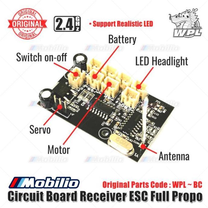 Original Part - Circuit Board Receiver ESC Full Propo RC WPL