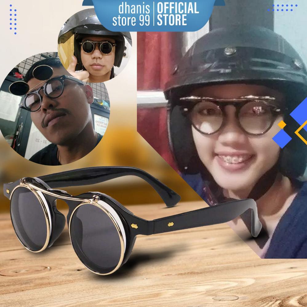 Tahan Lama Kacamata Bulet Boboho Hitam Buka Tutup Boshlm Kaca Mata Dewasa Pria Anak Model Gojo John 