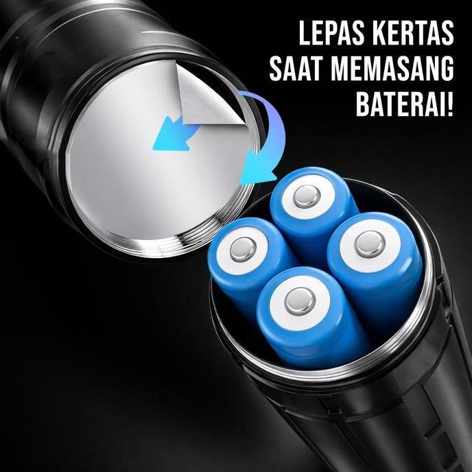 BEBAS ONGKIR - Senter Elegan 5 Mode Cahaya Terang Zoom In Out Multifungsi Aluminium Free Box G600