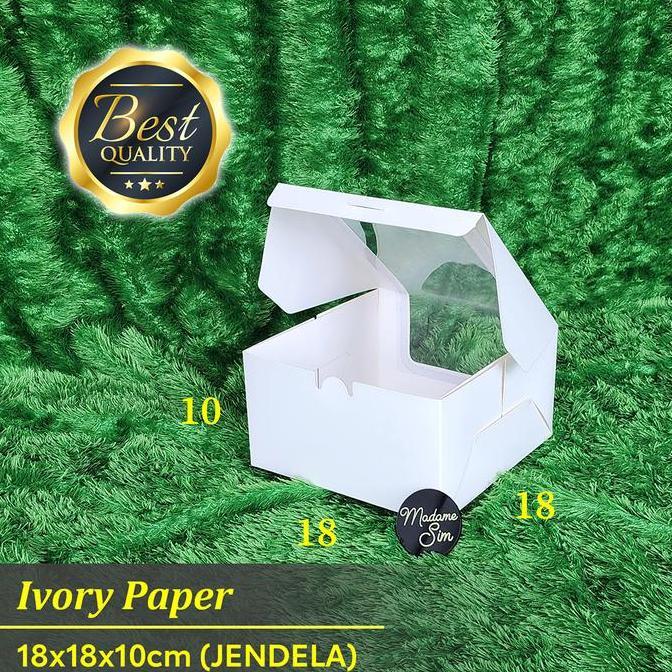 Langsungpas- Box Ivory - Box Hampers - Kotak Bolu - Dus Roti 18X18X10 (Jendela)