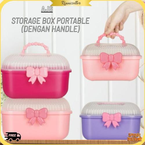 Ajs Kotak Penyimpanan Serbaguna/Tempat Asesoris/Kotak Besar/Kotak Lucu / Wadah Penyimpanan/Mini Cont