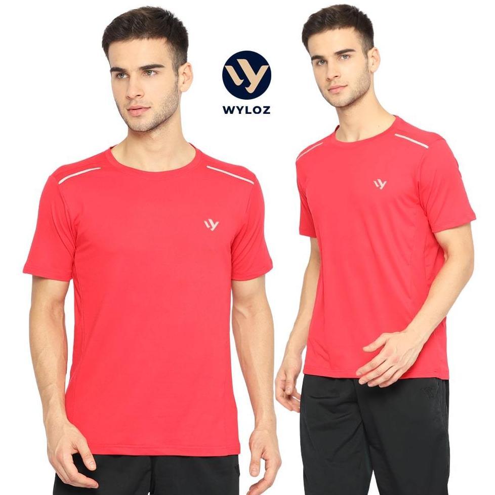 BIG SALE WYLOZ Baju Kaos Olahraga Training Lengan Pendek Pria Gym Fitness Jersey Lari Running Sepeda