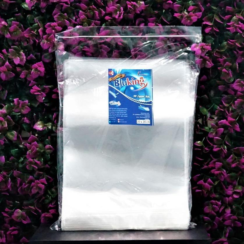(Bekasi) Plastik Klip Pp - Plastik Zipper Ziplock - Isi 100 - 20 X 28 Cm