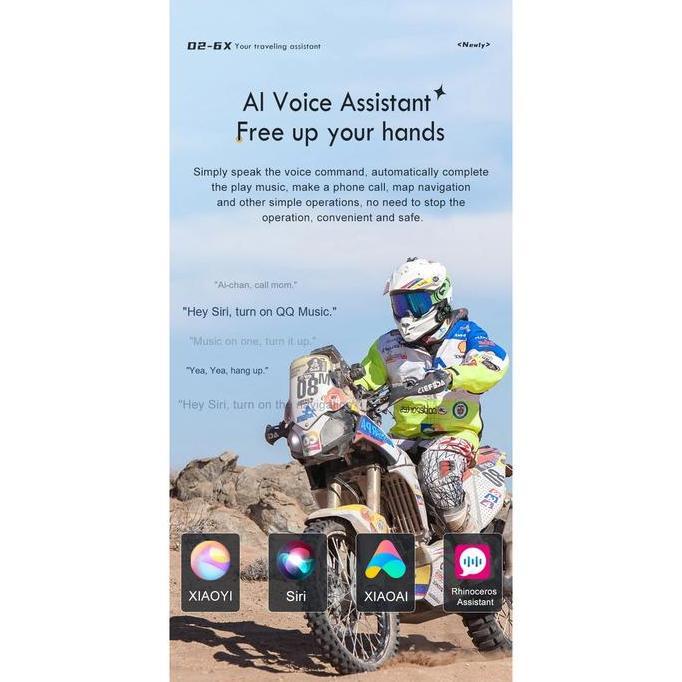 SPLENDENS VELEV Intercom Helm Bluetooth D2-6X 6 Riders Call IPX6 1000mAh Komunikasi 500M Group Tahan