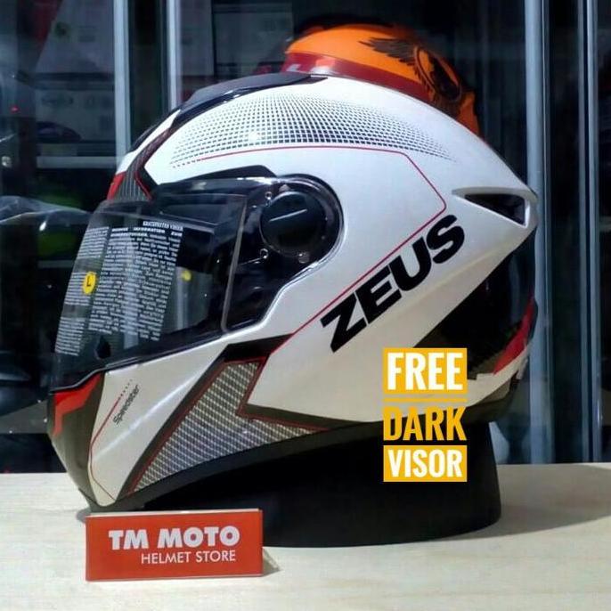 NEW Helm Zeus Z811 Plasma .White Red
