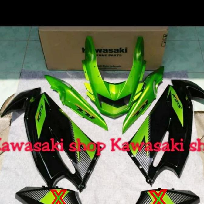 fairing feiring bodi sayap ninja rr new hijau 2014 orinal kawasaki