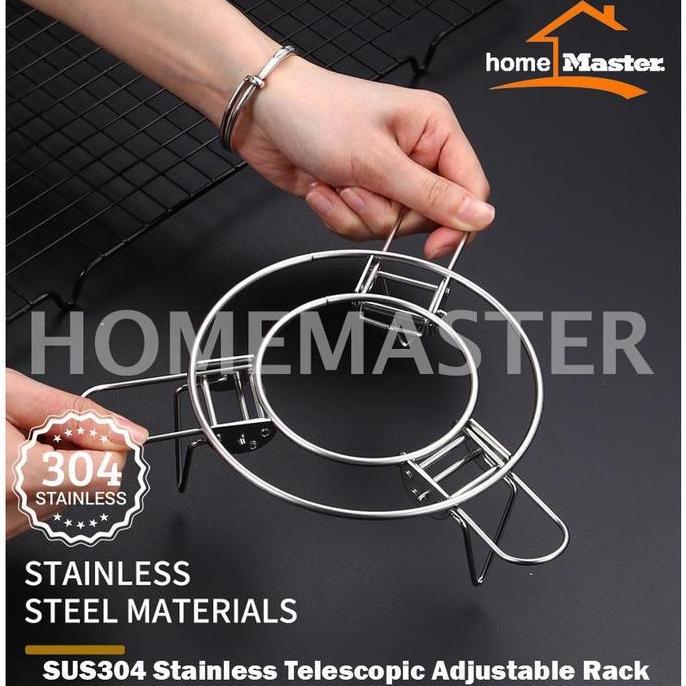 NEW HomeMaster Tatakan/Tray/Rak/Rack/Steamer/Kukusan Panci/Pots/Pans/Wajan Stainless/Besi Baja Tahan