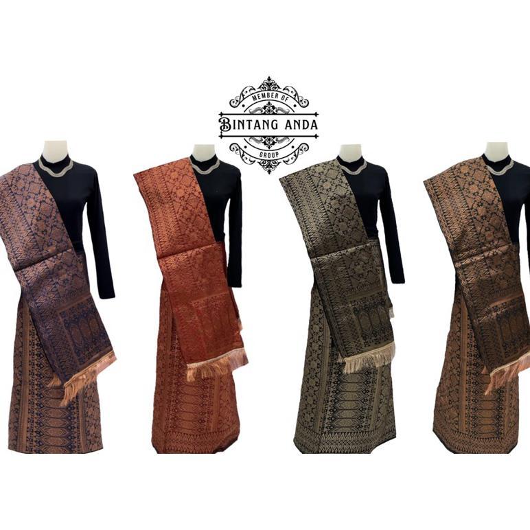 Harga Miring Songket Selendang / Songket Selendang Set / Songket Selendang Palembang