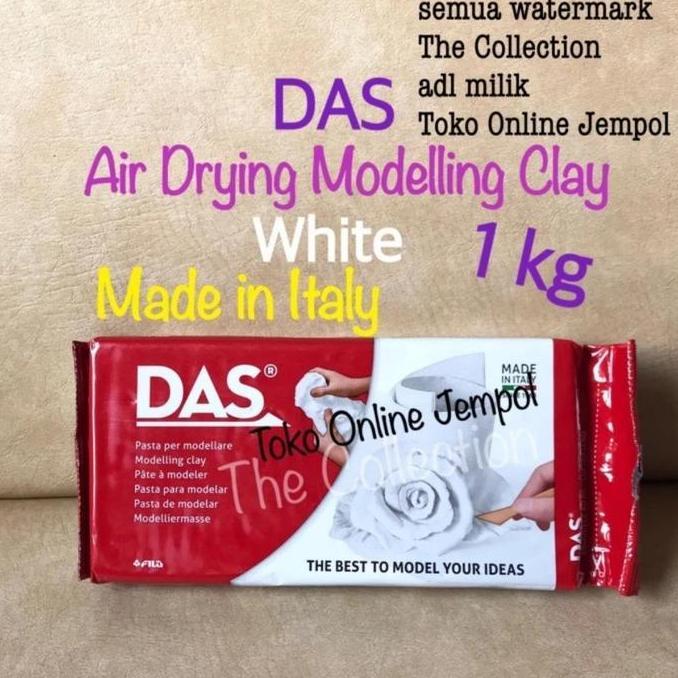 Tanah Liat DAS 1kg Putih DAS Fila Modelling Air Drying Clay F387500 white 1000 g ATK0674DS