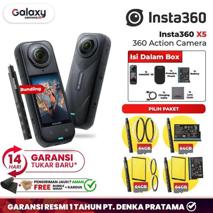 Insta360 X5 8K Action Camera 360 AI Insta 360 X 5 A.I Garansi Resmi