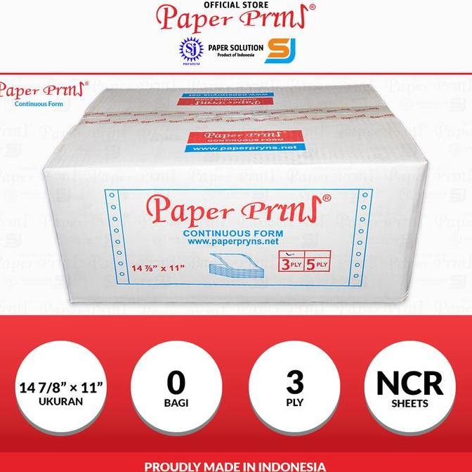 Paperpryns Kertas Continuous Form Wide 3PLY NCR 14 7/8 x 11