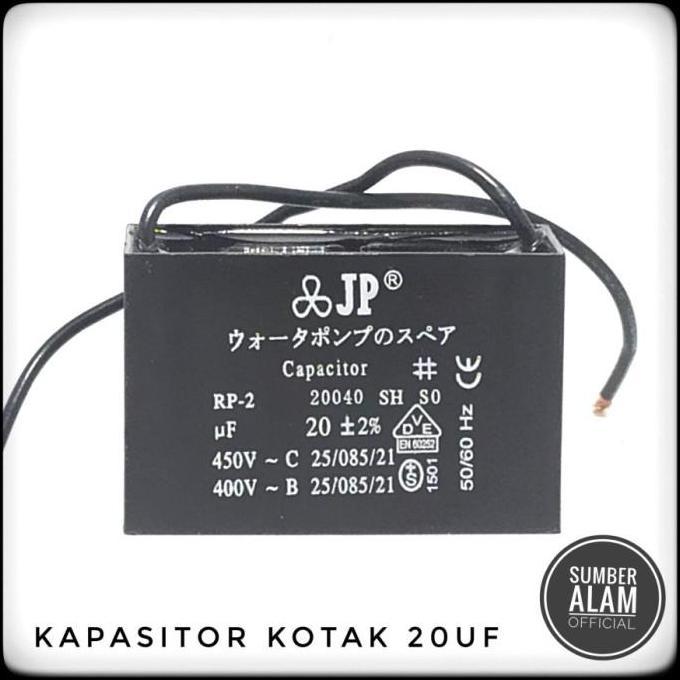 KAPASITOR KOTAK KABEL POMPA AIR 20UF TERBARU