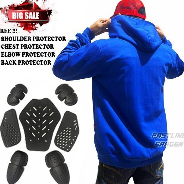 Sweater Protector Hoodie Zipper Biker Motor Skate BMX Sunmory Cotton