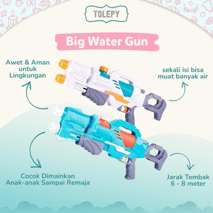 Mainan Pistol Air Semi Otomatis / Pistol Air Jumbo Kapasitas Besar