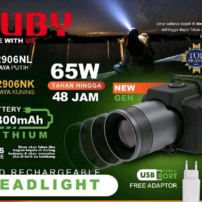 SENTER KEPALA LUBY ZOOM 65 WATT L-2906