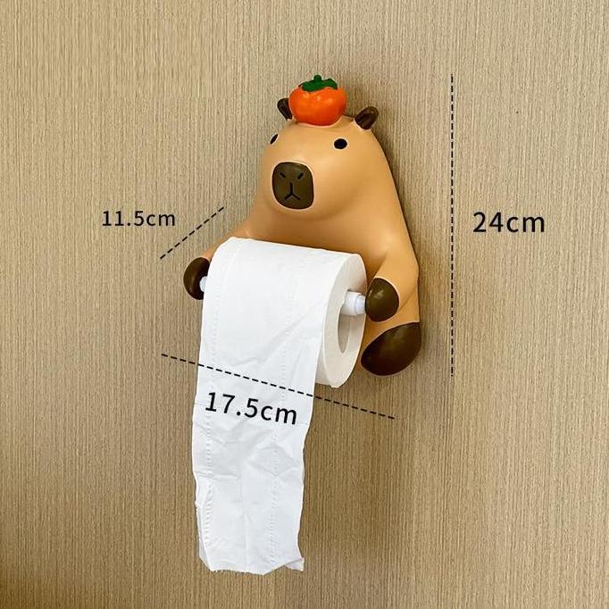 Kotak Tempat Tisu Meja dan Dinding Unik Lucu Kartun Gantungan Tissue Toilet Paper Roll Holder SS