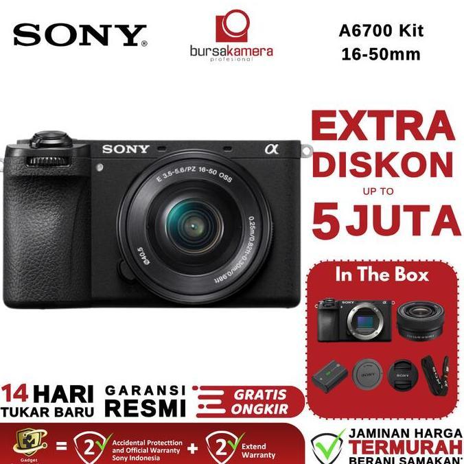 Topsellerijawa - Sony Alpha A6700 Kit 16-50mm / Sony A6700 / Sony Alpha 6700 Kit RESMI