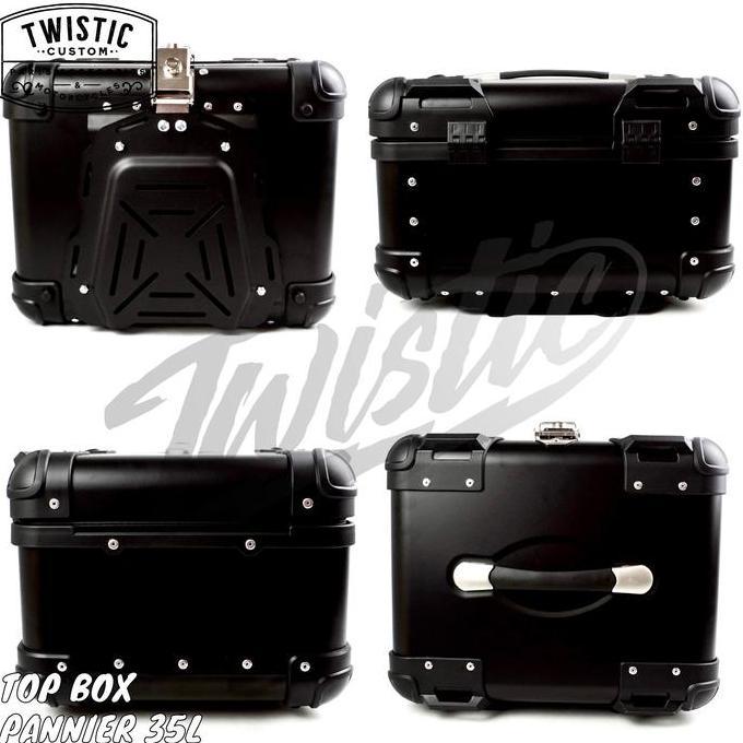 Top Box Pannier Aluminium 35L Motor NMAX CB150X ADV PCX Vespa Fazzio