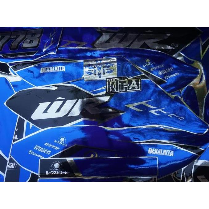 Decal Yamaha WR155 Stiker wr 155 Decal crome biru hitam hologram silver crhome biru supermoto full b