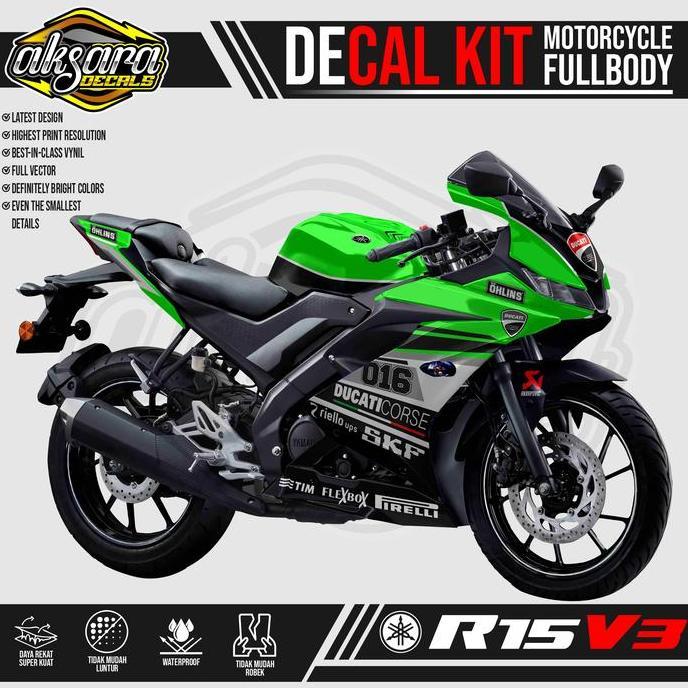 DECAL YAMAHA R15 V3 FULL BODY - DUCATI / STICKER CUSTOM DECAL