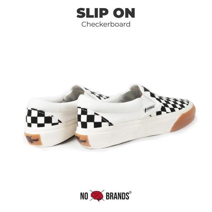 Sepatu Pria Nobrands Sepatu Slip On Checkerboard Selop Catur Local Pride Sepatu Sneakers Pria Wanita