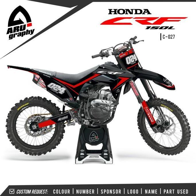 Decal CRF 150 L Hitam Abu Merah A 27