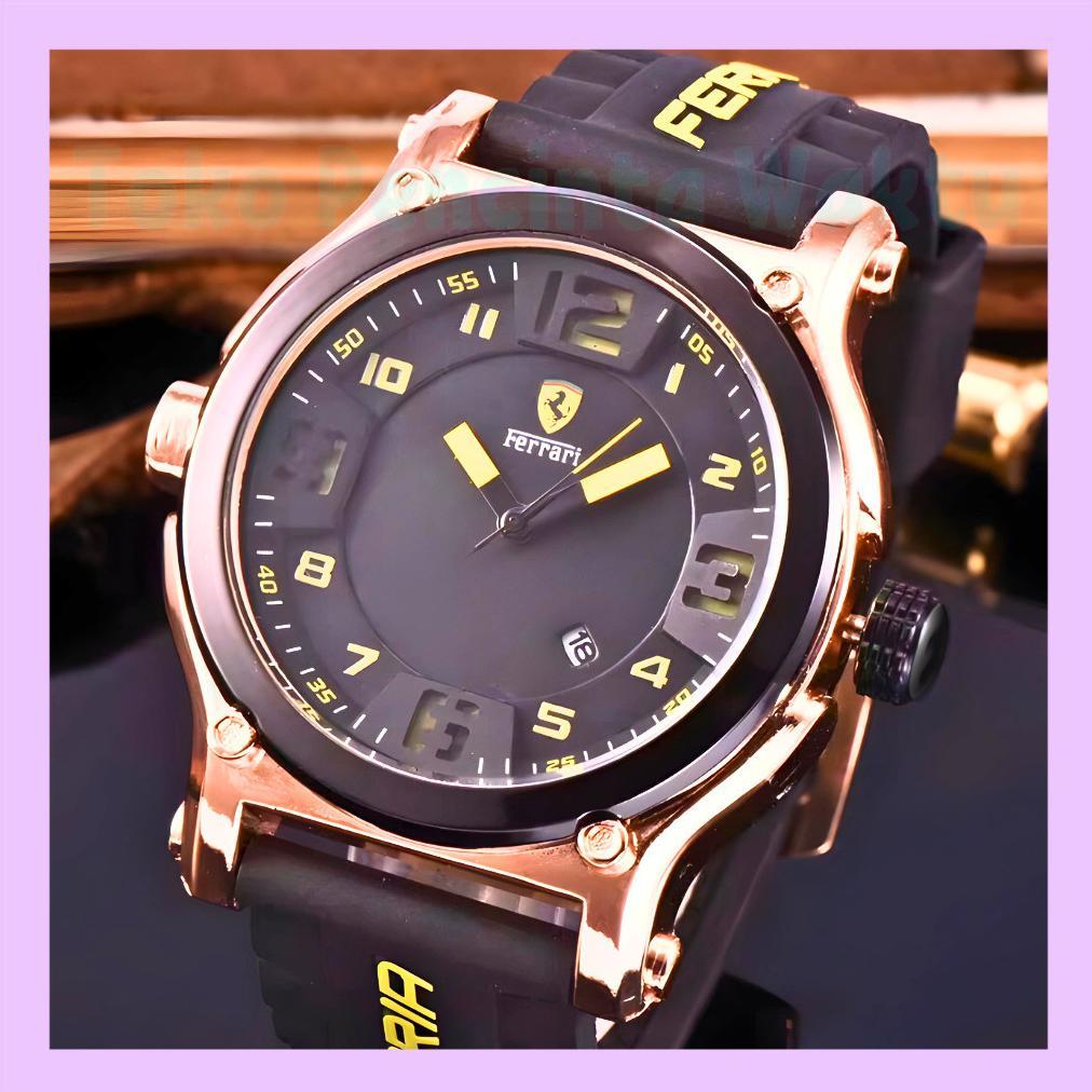 NEW Fashion Sporty Jam Tangan Pria JM23 SCUDERIA, Desain Keren dan Tahan Air