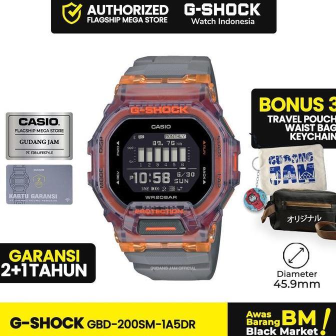 TERBARU G-Shock GShock GBD-200SM-1A5DR GBD-200SM GBD-200 GBD200SM GBD 200SM Jam Kaca Watches Ungu Qu