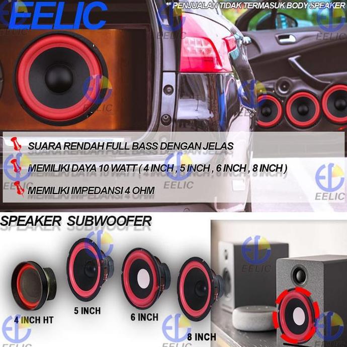 Majimoto6 - Eelic Spr-Sb4Inch Speaker Subwoofer Daya 10Watt Speaker 4Ohm