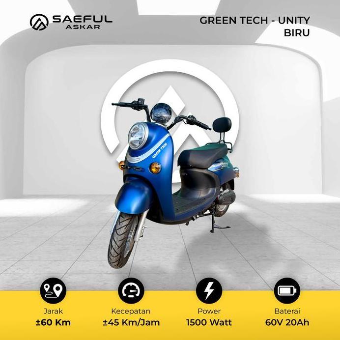 Motor Listrik Green Tech Tipe Unity 1500W Greentech Bisa Urus BPKB