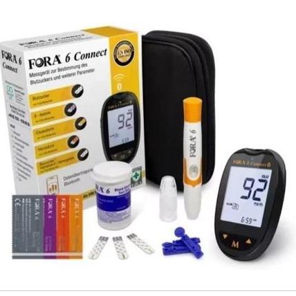Alat Cek Darah 6in1 Multi 6 Parameter FORA Gula Kolesterol UA Keton HB