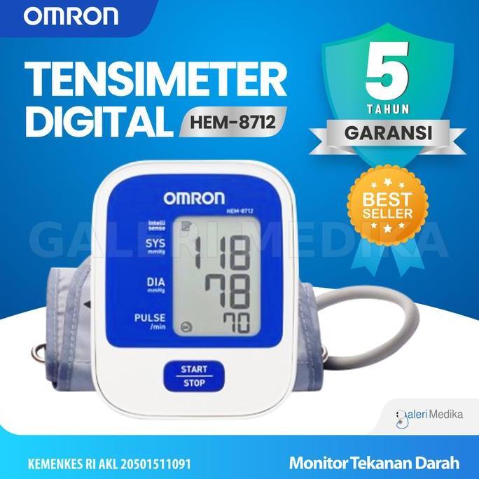 Tensimeter Digital Omron HEM-8712 / Alat Ukur Tekanan Darah Tensi Omron Digital