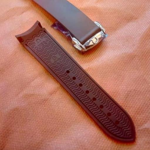22mm Omega Seamaster Curved Rubber Strap Tali jam karet omega