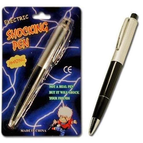 Shocking Pen Pulpen Setrum Mainan Prank Setrum Pena Palsu Listrik