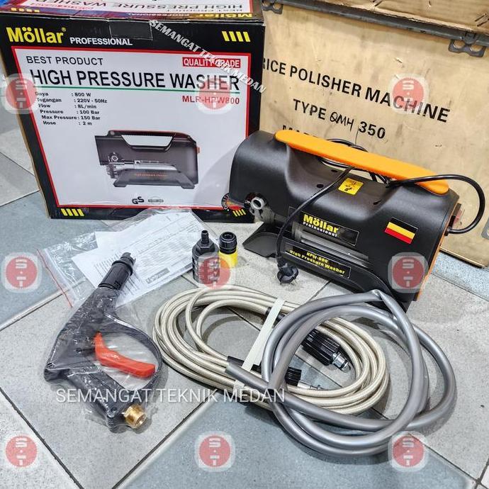 BEBAS ONGKIR - HPW800 MESIN STEAM CUCI JET CLEANER MOTOR MOBIL AC 100 150 BAR MOLLAR