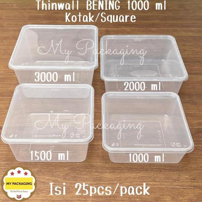 Thinwall KIIP Kotak Makan Microwave / food box / wadah plastik 1500ml