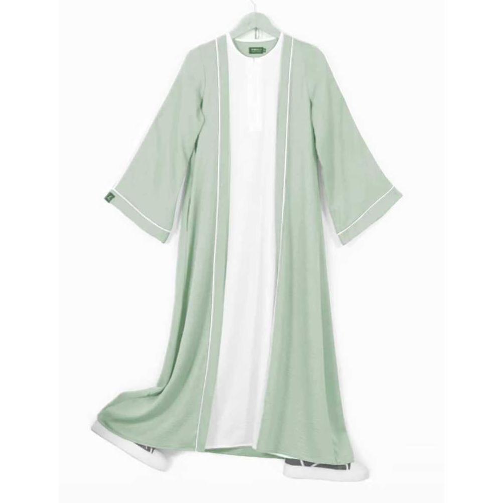 bestpromo gamis two tone dua warna turkey list putih luna abaya crinkle import maxy remaja kekinian