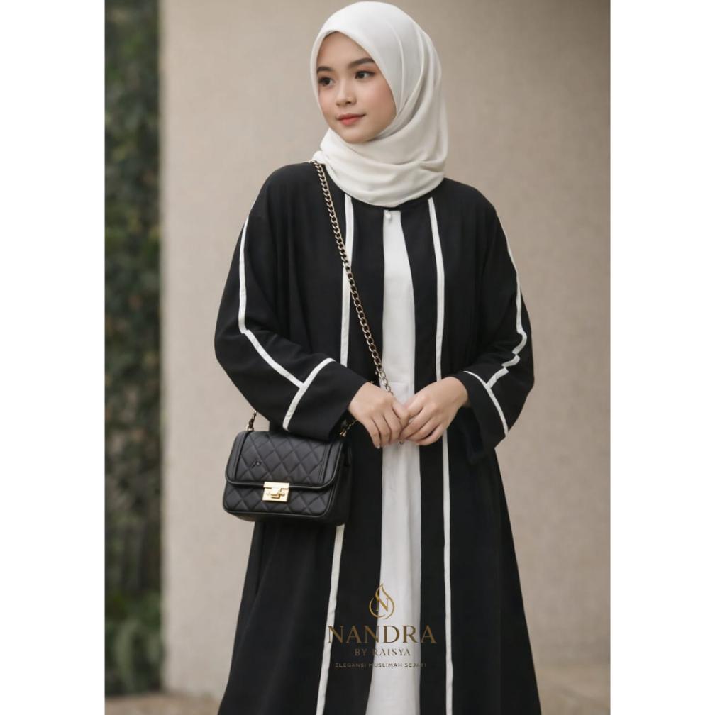 BEST SALE Abaya Raisya - Abaya Hitam elegan busui friendly - Gamis abaya Turkiye - Gamis abaya Hitam