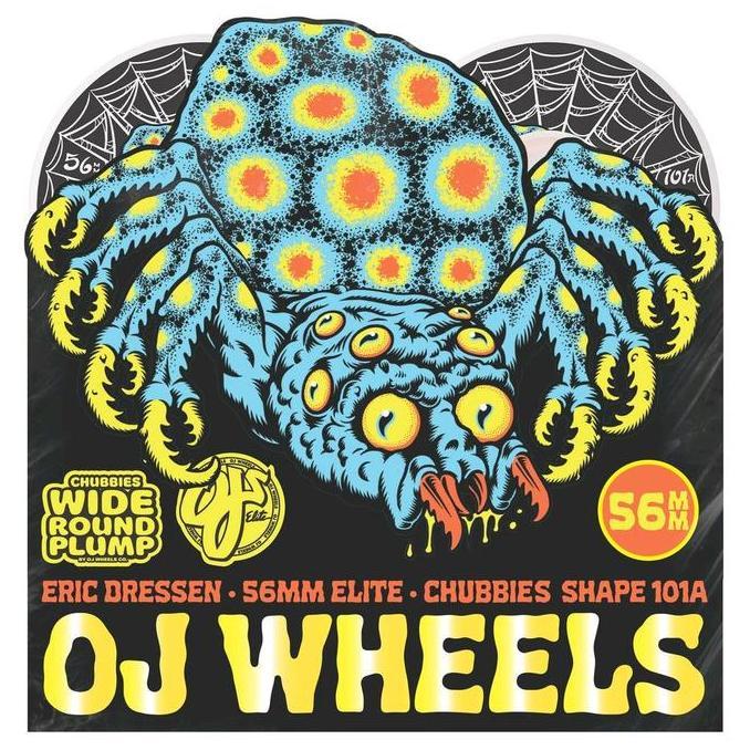 56mm Dressen Spider Elite Chubbies 101a OJ Skateboard Wheels