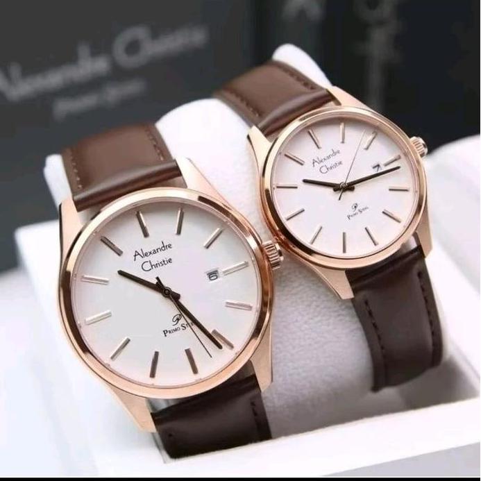 Jam Tangan Pria wanita Alexandre Christie AC 1035 AC1035 ac1027 ac 1027 Rosegold White Original wate