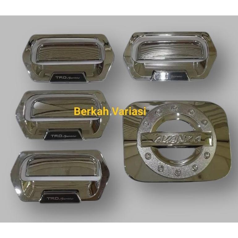 Cuci Gudang  Paket Cover Handle Outer Tank Cover Avanza Chrome 2004 2005 2006 2007 2008 2009 2010 20