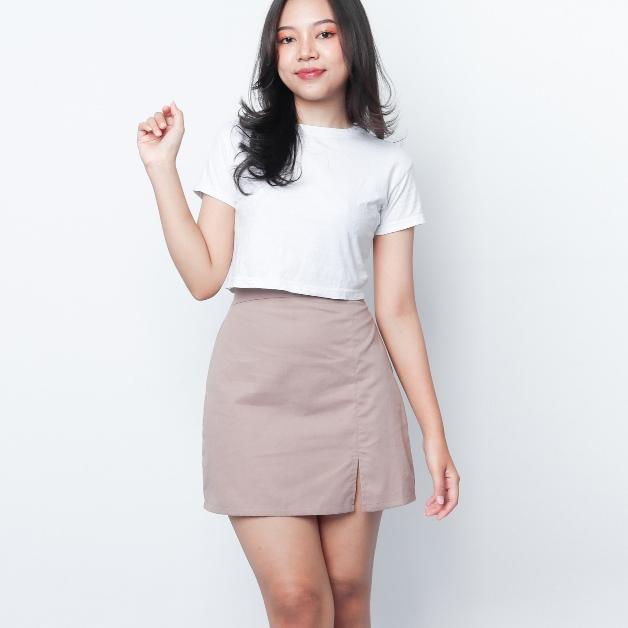 Mini Skirt A-Line | Rok Celana Model A-Line Bahan Katun Twill By Knara