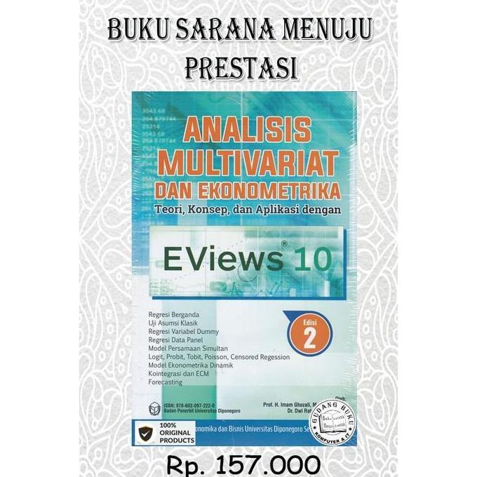 Ready Buku Analisis Multivariat Dan Ekonomi Teori Konsep Aplikasi Eviews 10