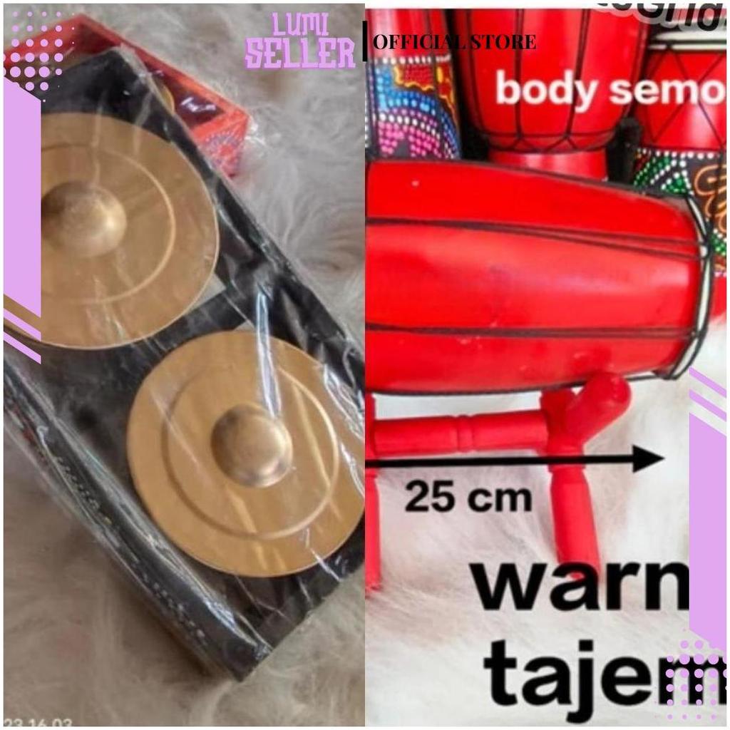 Alat Musik Kenong Kendang Barongan Ceng Ceng Anak Bahan Kuningan Isi 2 Mainan Tradisional Bali XO Te